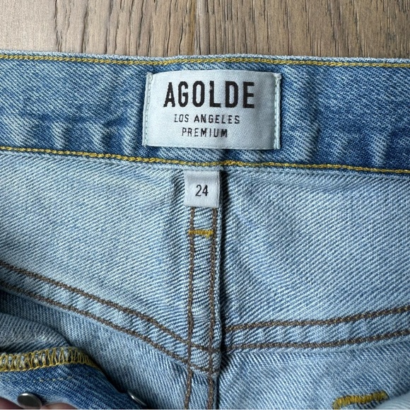 Agolde Parker Denim Shorts - Picture 3 of 5